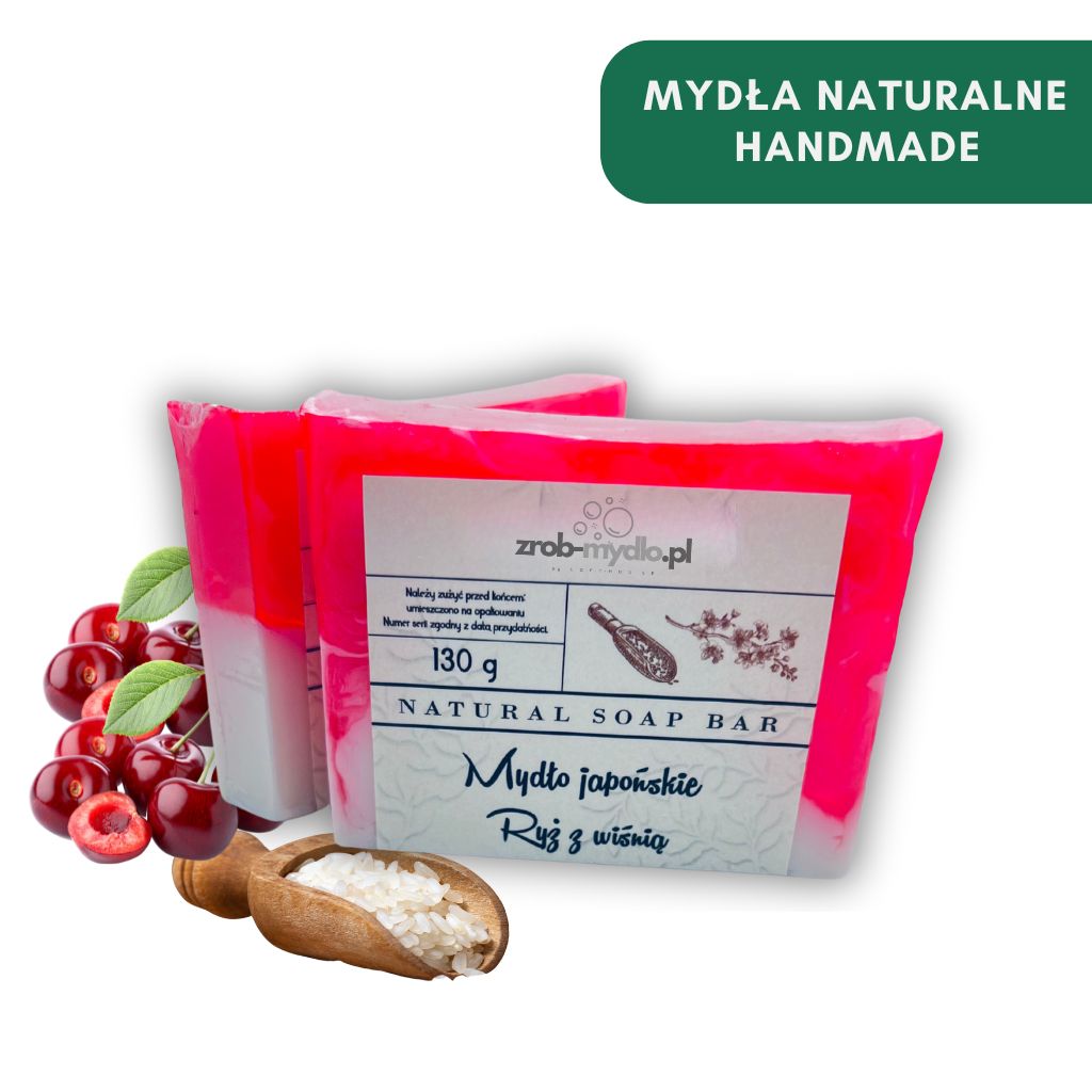 mydło ryż i wiśnia handmade