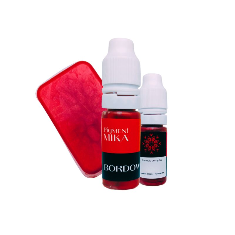 Barwnik do mydła mika bordowa, bordowy