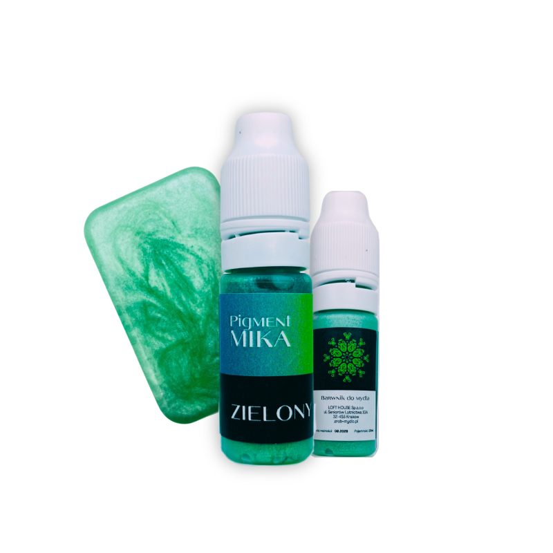 barwnik do mydła mika zielony brokatowy