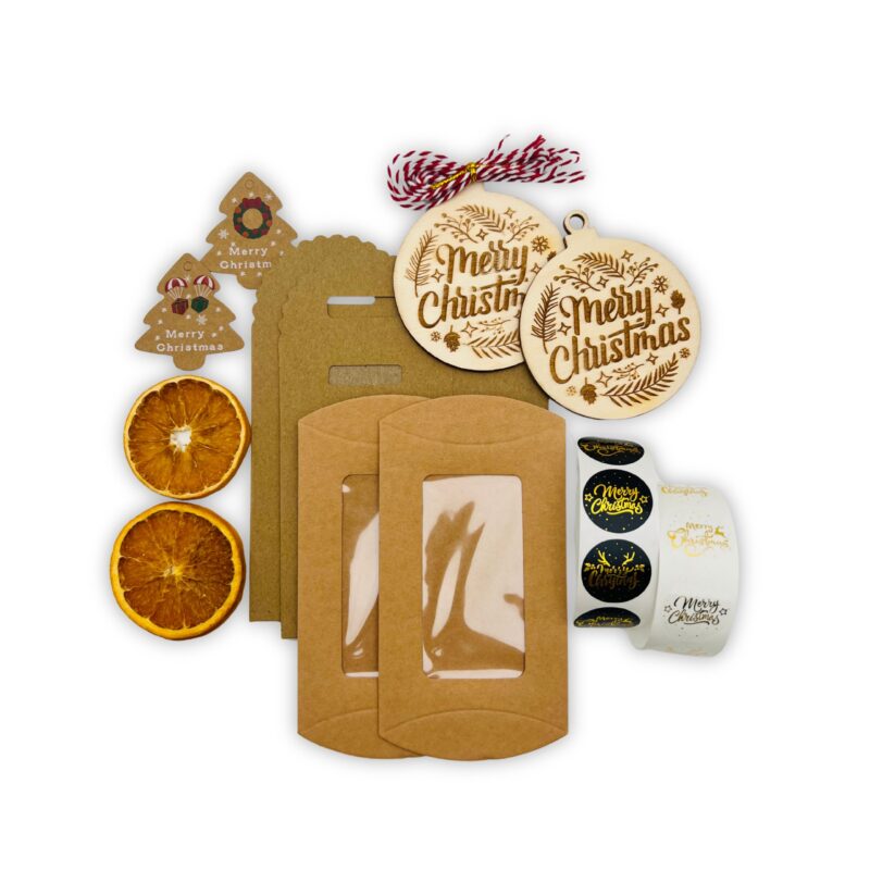 zestaw świąteczny do ozdabiania prezentów