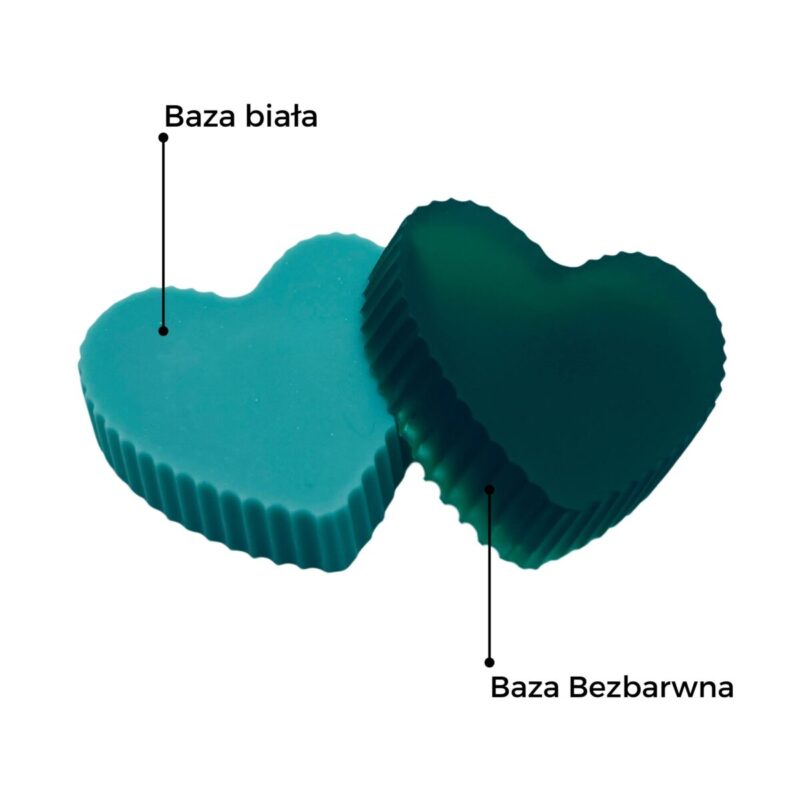 przykład jak barwi barwnik Emerald 30 na przykładzie bazy białej i bezbarwnej