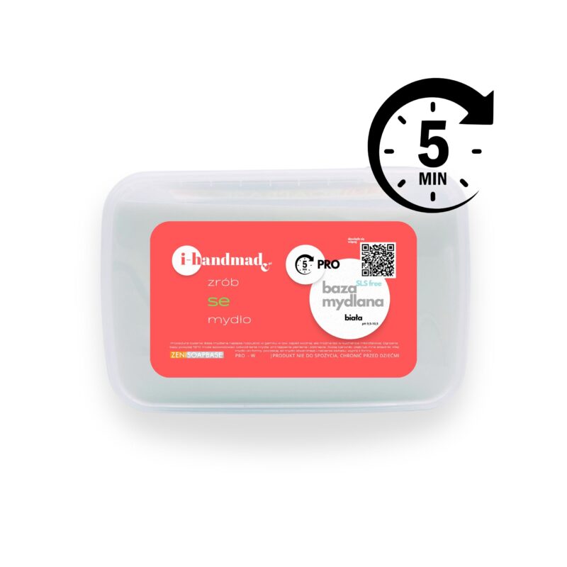 baza mydlana naturalna biała szybkozastygajaca w opakowaniu plastikowym 1kg