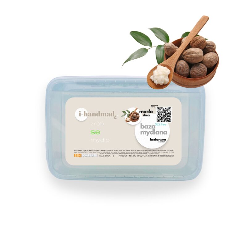 baza mydlana z dodatkiem Masła Shea bezbarwna w opakowaniu plastikowym 1 kg