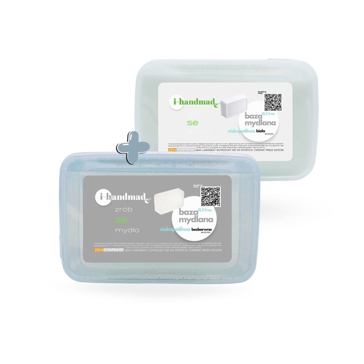 zestaw bazy mydlanej najcześciej wybieranej w opakowaniu plastikowym pakowane po 1 kg. Kolor biały i bezbarwny