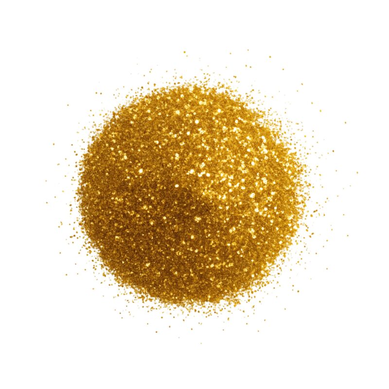 złoty brokat do zdobieni np kartek upominkowych pakowany w pudełeczko plastikowe po 5g