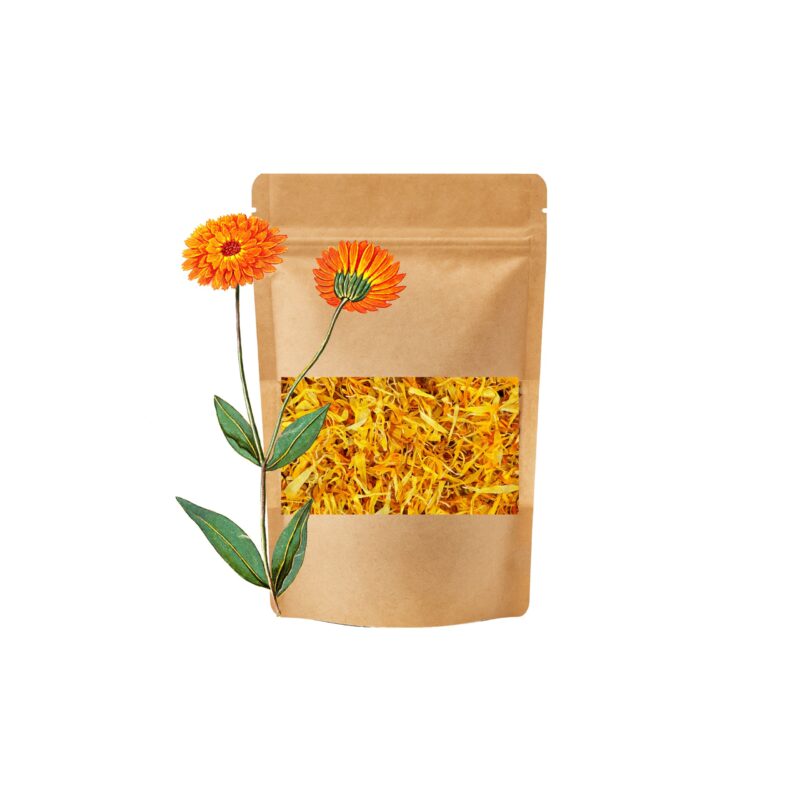 Suszony nagietek. Idealny do bazy mydlanej i zdobienia mydełek glicerynowych, zapakowany w doypaku