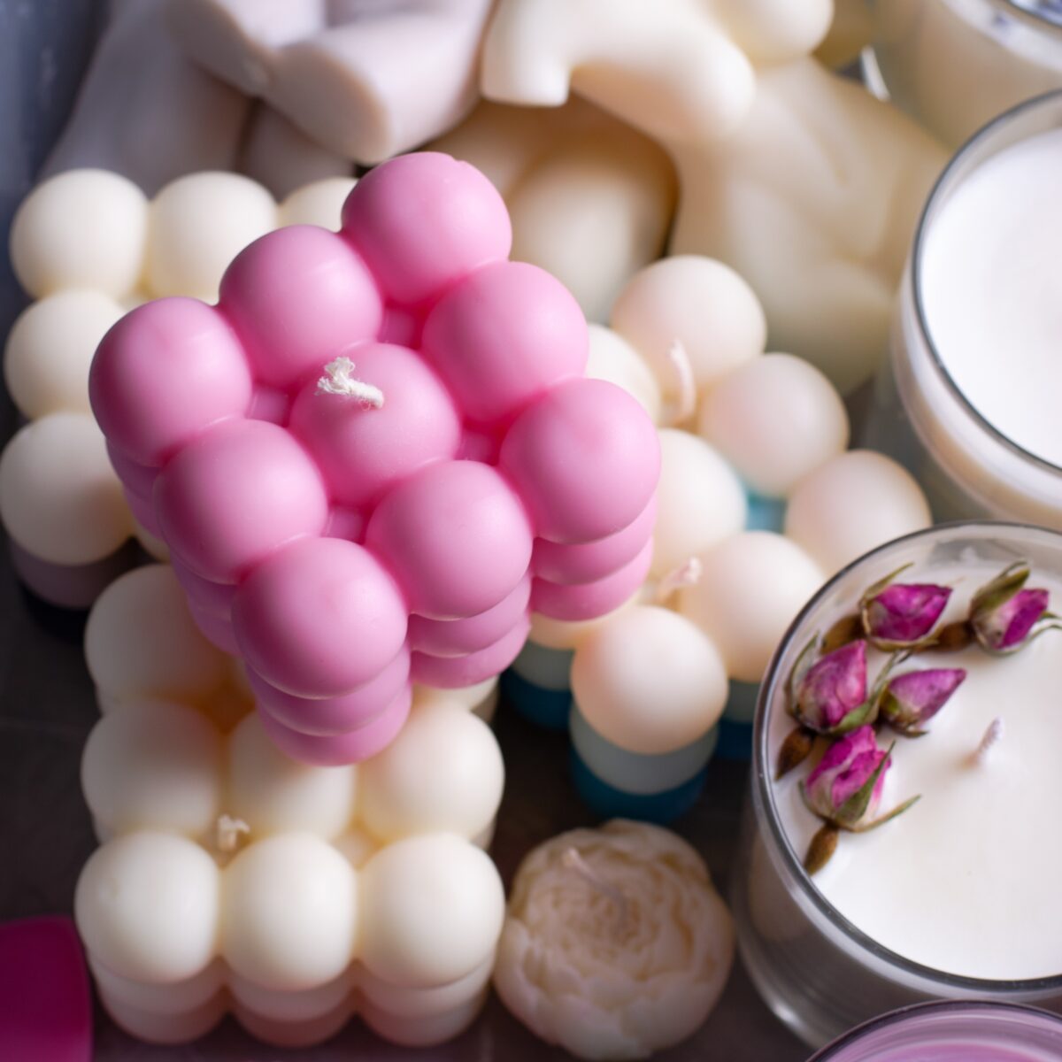 Naturalny wosk sojowy Keragreen PILLAR 1KG świece w formach - obrazek 2