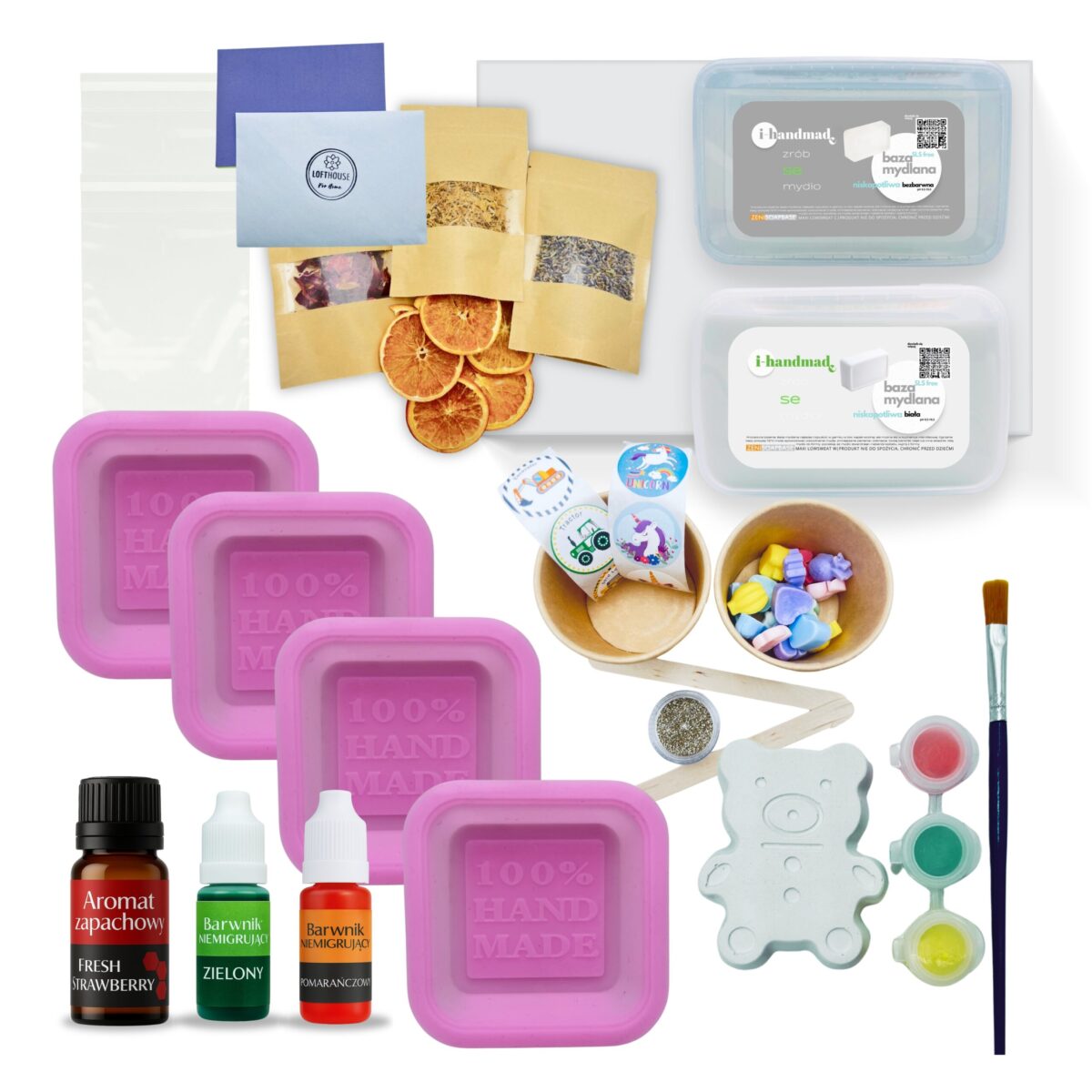 Zestaw do robienia mydełek na imprezę