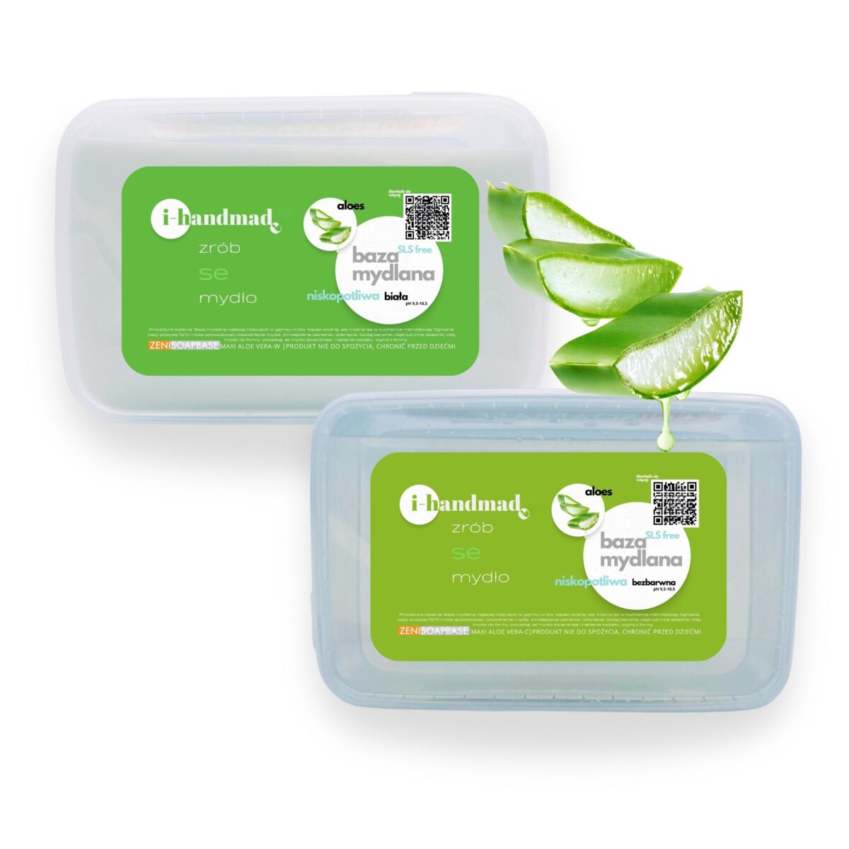 Baza mydlana glicerynowa ALOES: Biała, bezbarwna 2 kg