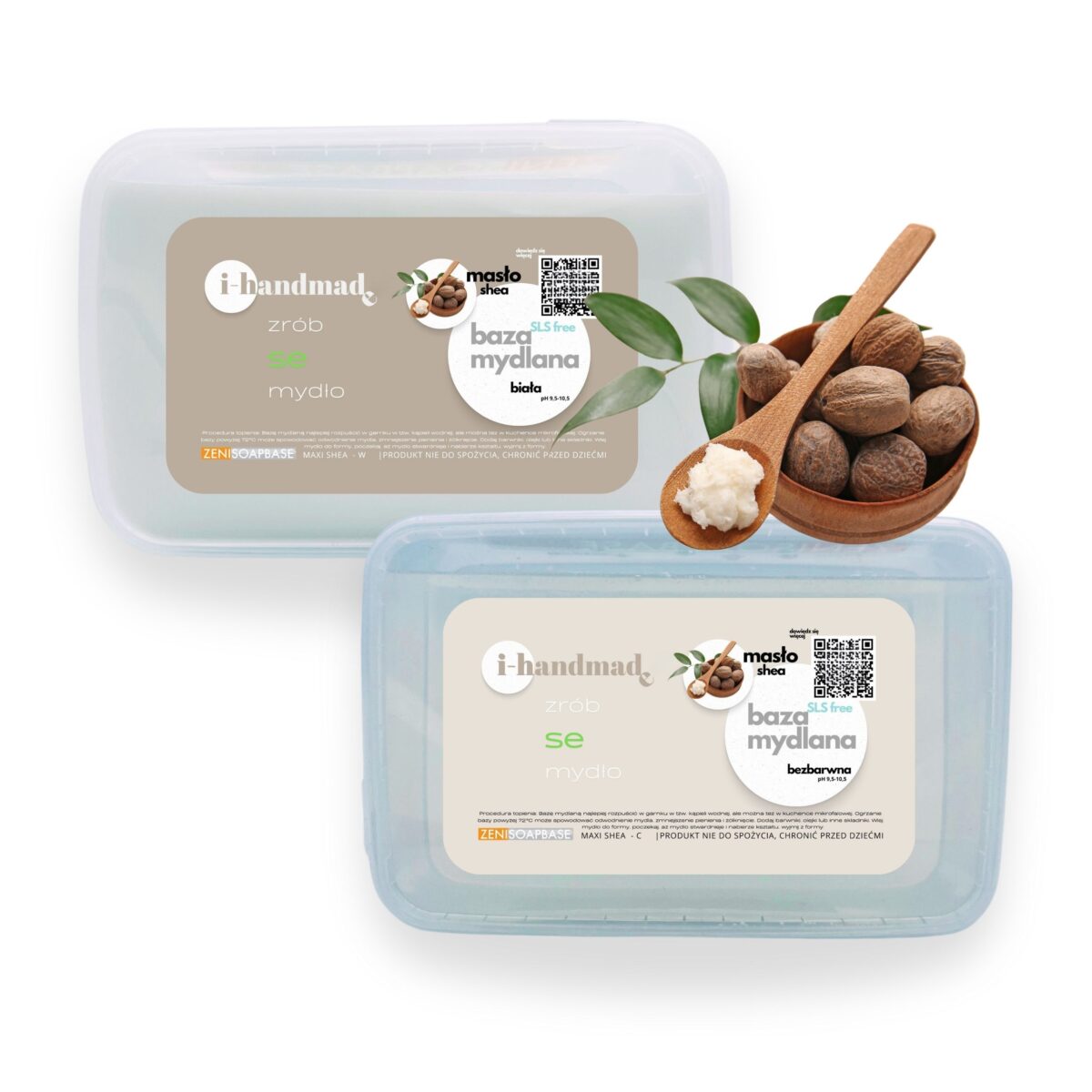 Baza mydlana glicerynowa Masło Shea: Biała, bezbarwna 2 kg