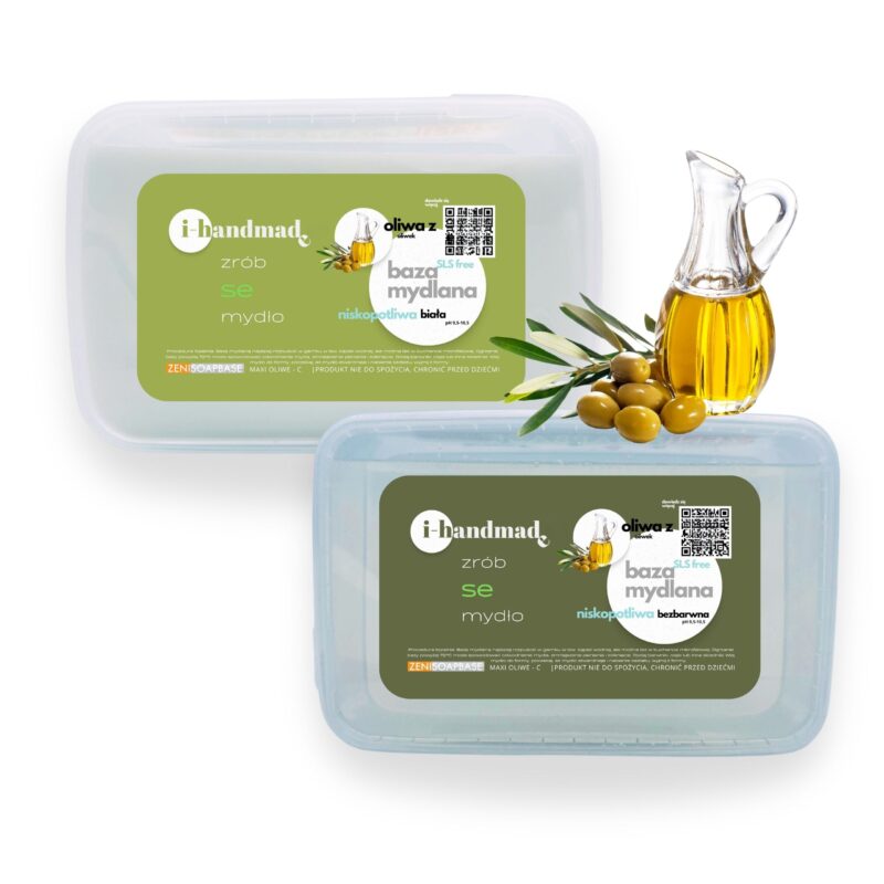 Baza mydlana glicerynowa Oliwa z Oliwek: Biała, bezbarwna 2 kg