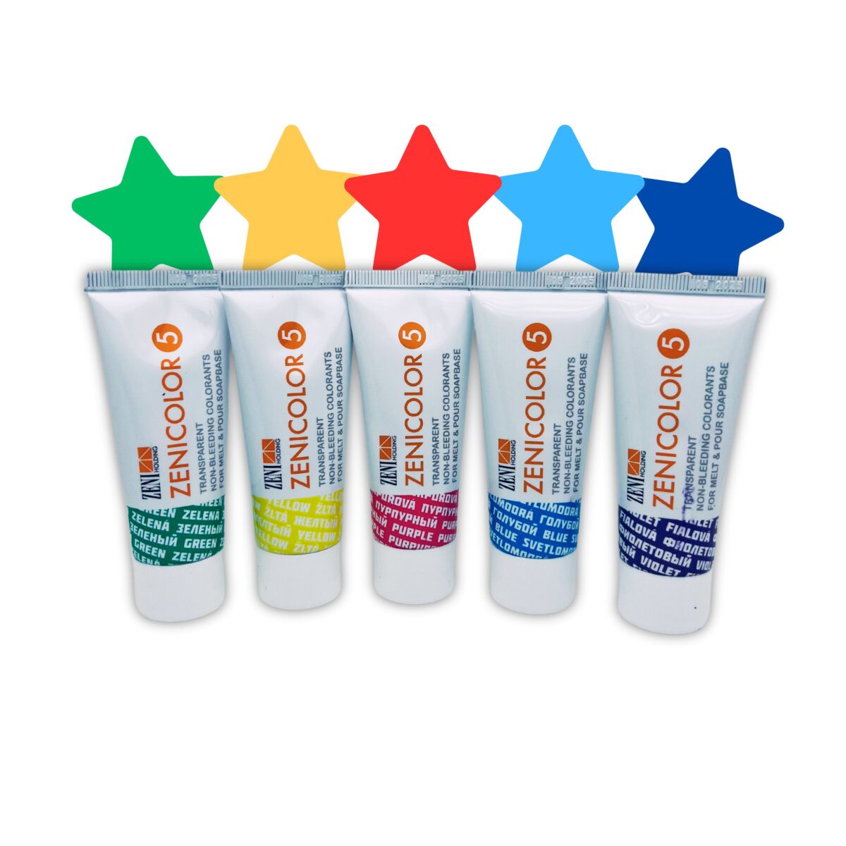 Zestaw barwników transparentnych do mydła 5 x 30 g5 - obrazek 2