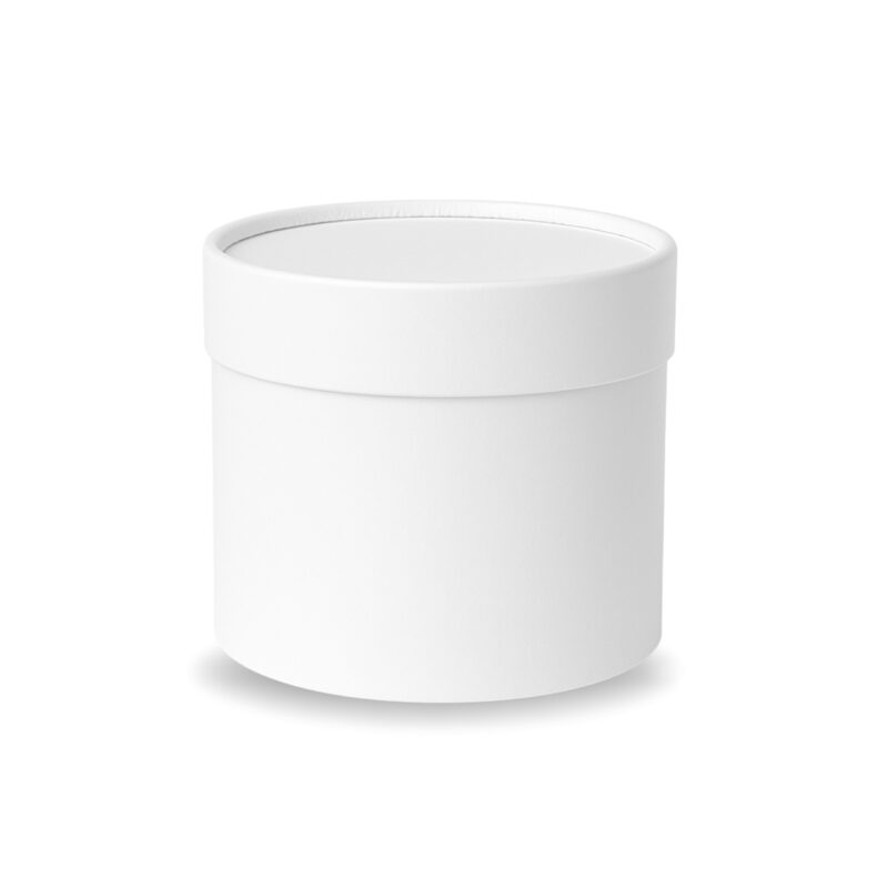 Pudełko ozdobne tuba białe flowerbox 12 x 12,5 cm