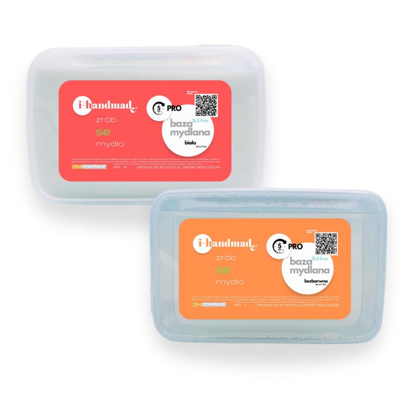 Baza mydlana pro do robienia bukietów mydlanych opakowanie białej bazy i bezbarwnej bazy