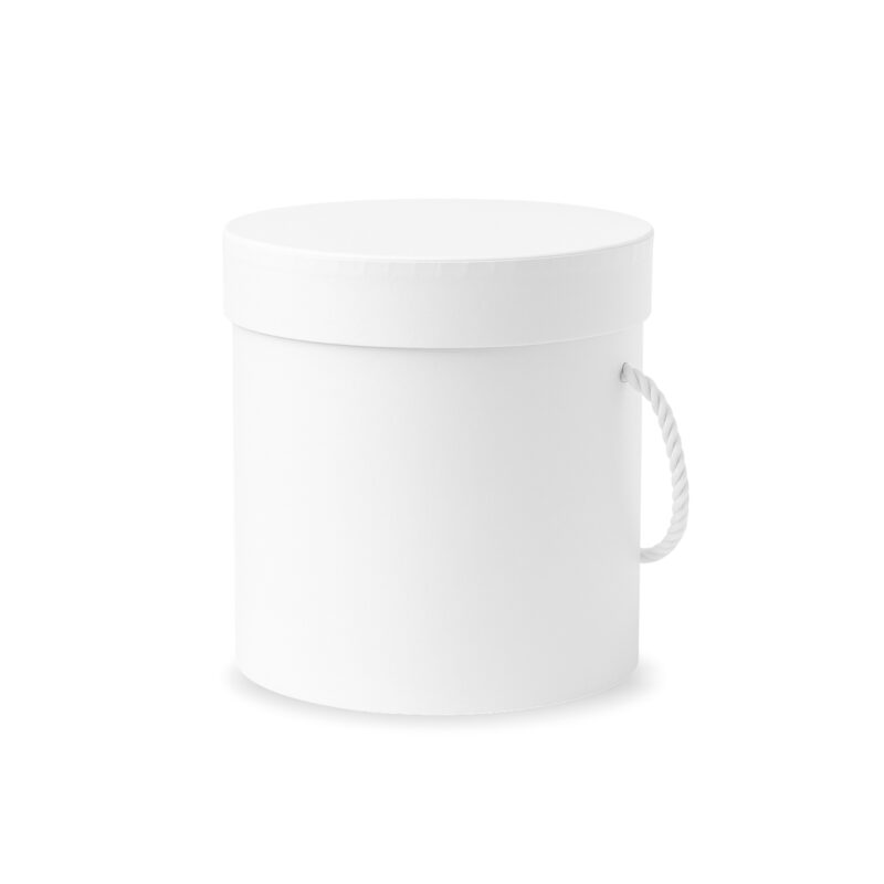 Pudełko flowerbox do kompozycji kwiatowej białe matowe