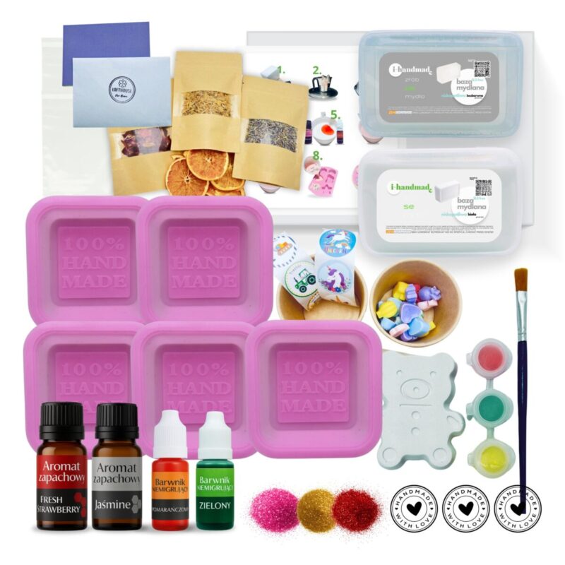 Duży zestaw do robienia mydełek na imprezę urodzinową