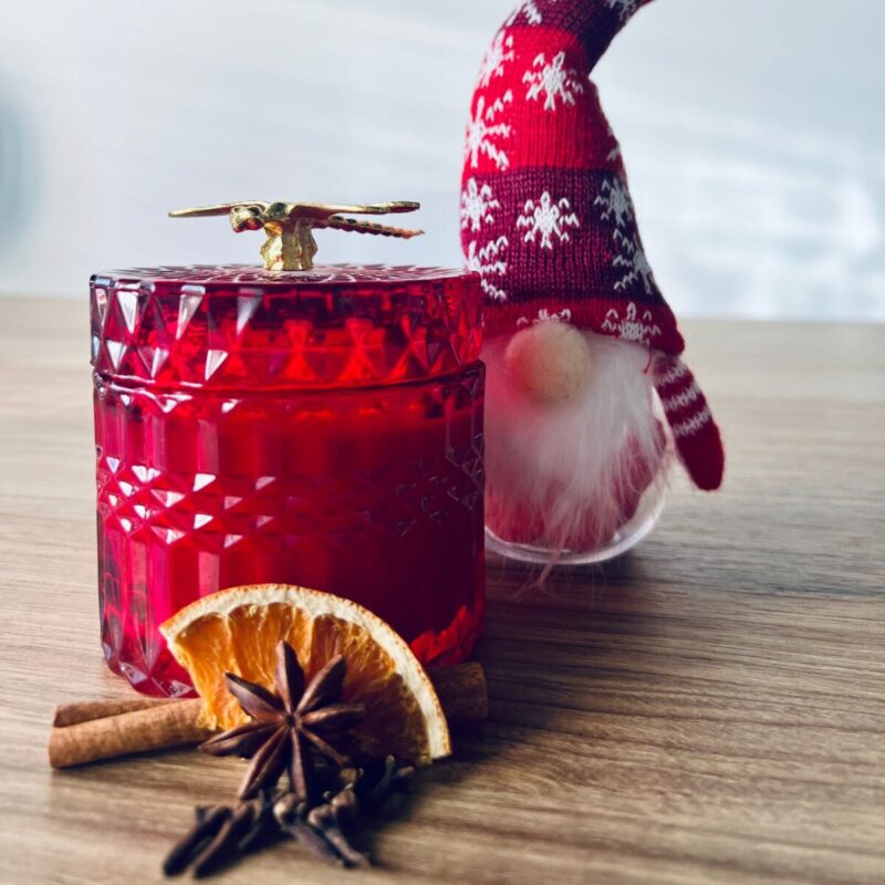 Naturalna świeca sojowa z woskiem Y50 Kolor czerwony