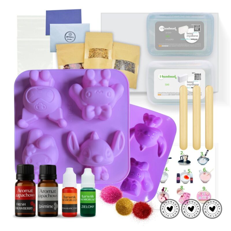 Duży zestaw do robienia mydełek dla dzieci Postacie z Bajek