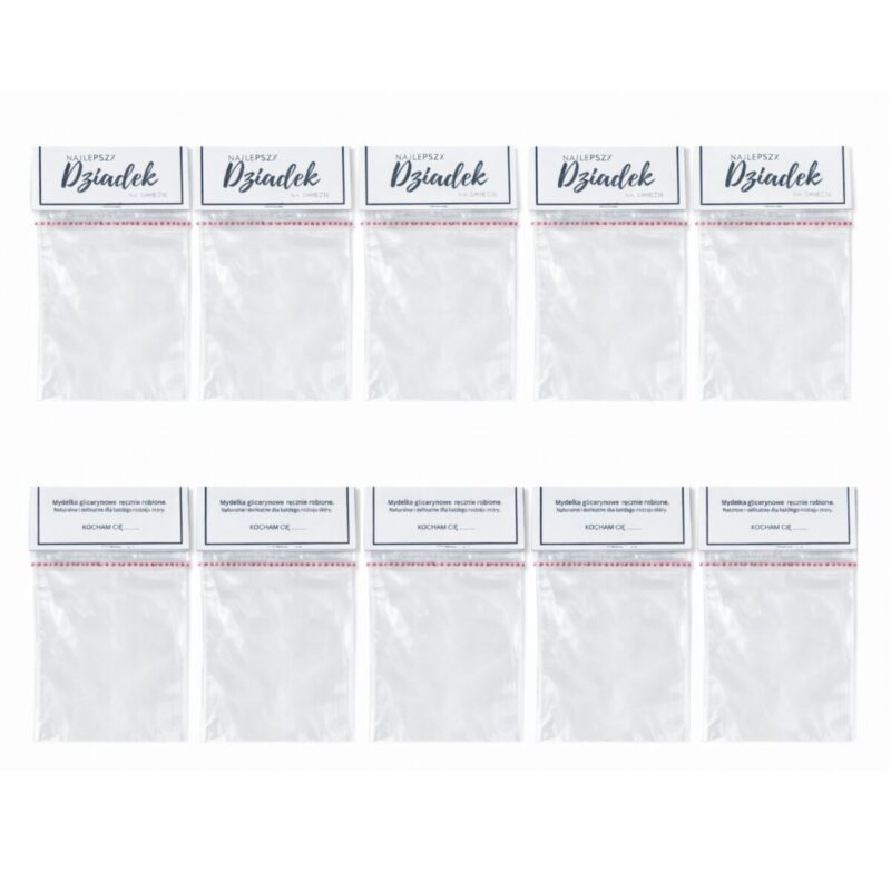 Woreczki do panowania mydełek z bazy mydlanej z nadrukiem dla dziadka