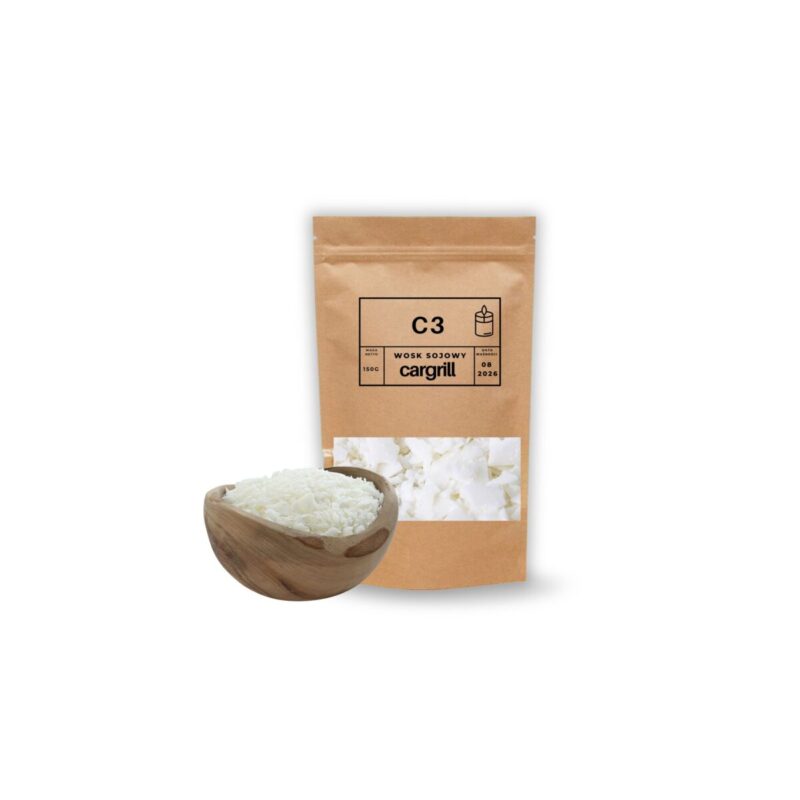 Próbka wosku sojowego do wykonywania świecy sojowej