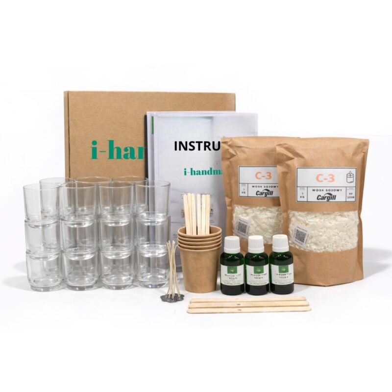 Duży zestaw do tworzenia świec sojowych idealny na zajęcia warsztaty