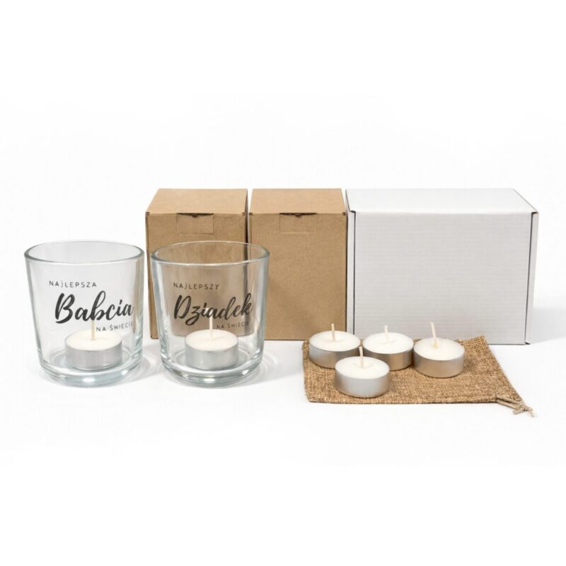 zestaw szkieł grawerowanych dla babci i dziadka