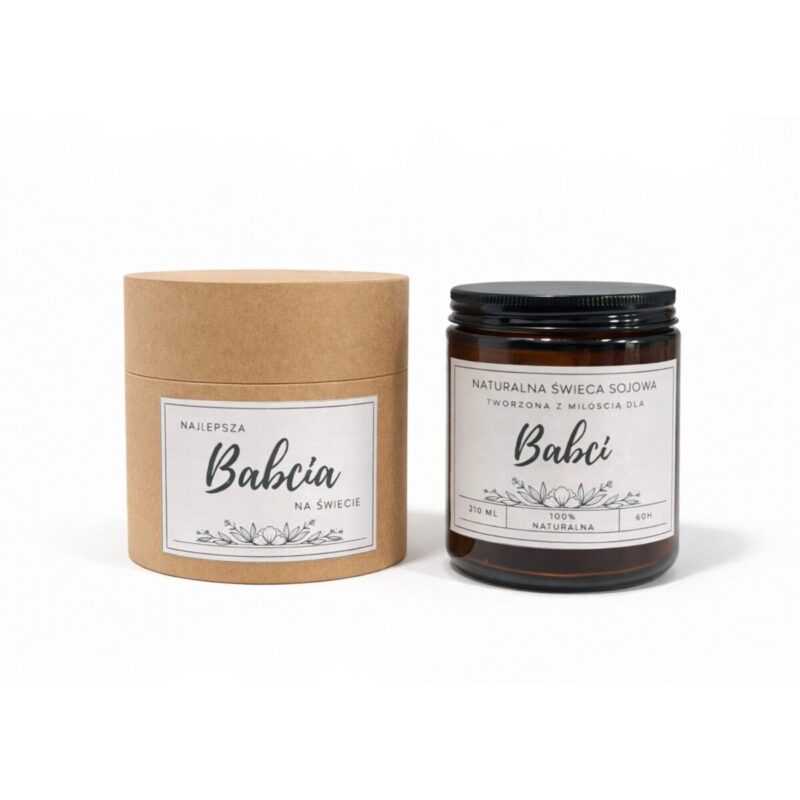 zestaw do zrobienia świecy sojowej z dedykacja dla babci
