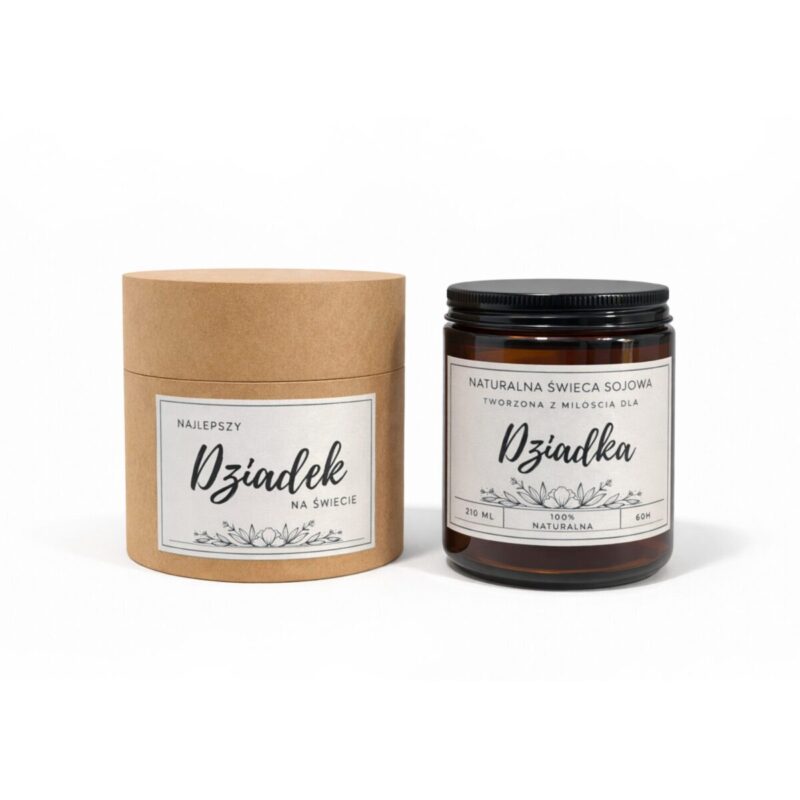 szkło do wosku sojowego gotowe na prezent dla dziadka