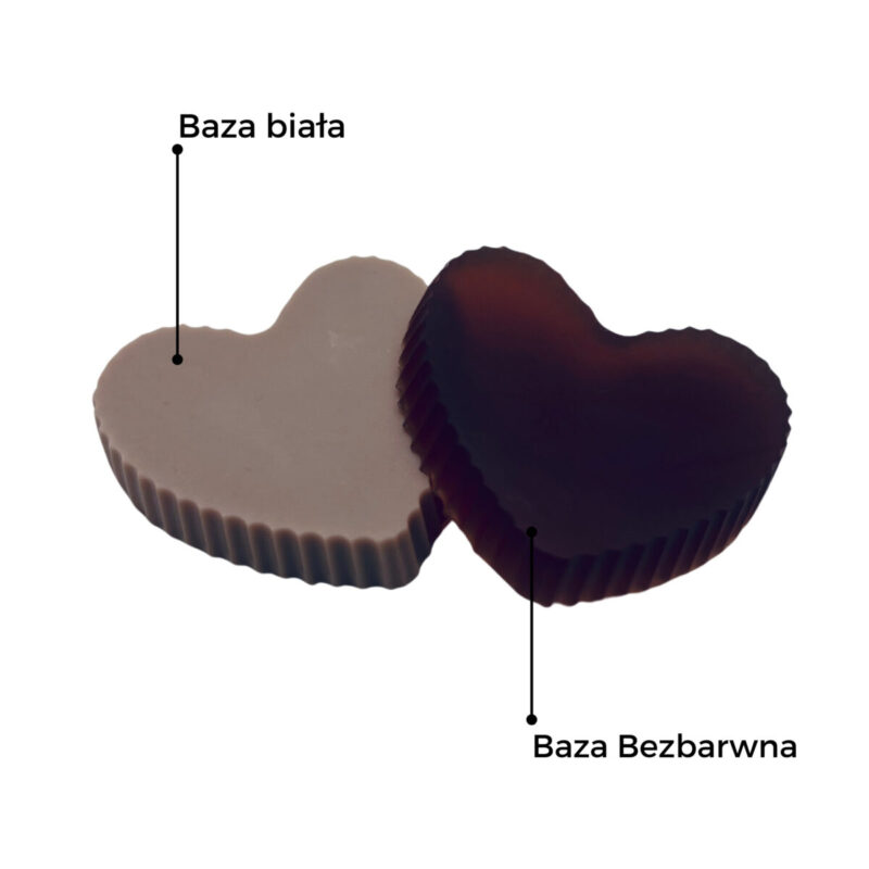 mydełka z barwnikiem chocolate białe i bezbarwne