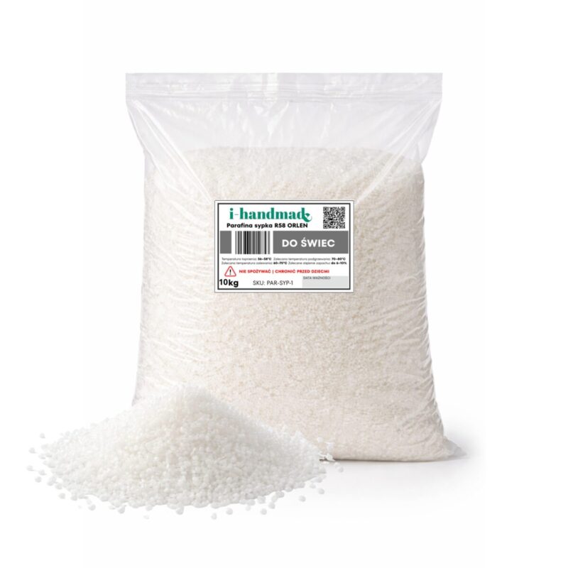 Parafina do świec sypana 10 kg opakowanie worek foliowy