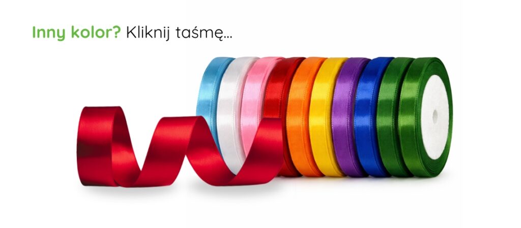 Taśma do zdobienia różne kolory idealna do prezentów czy gotowych pudełek