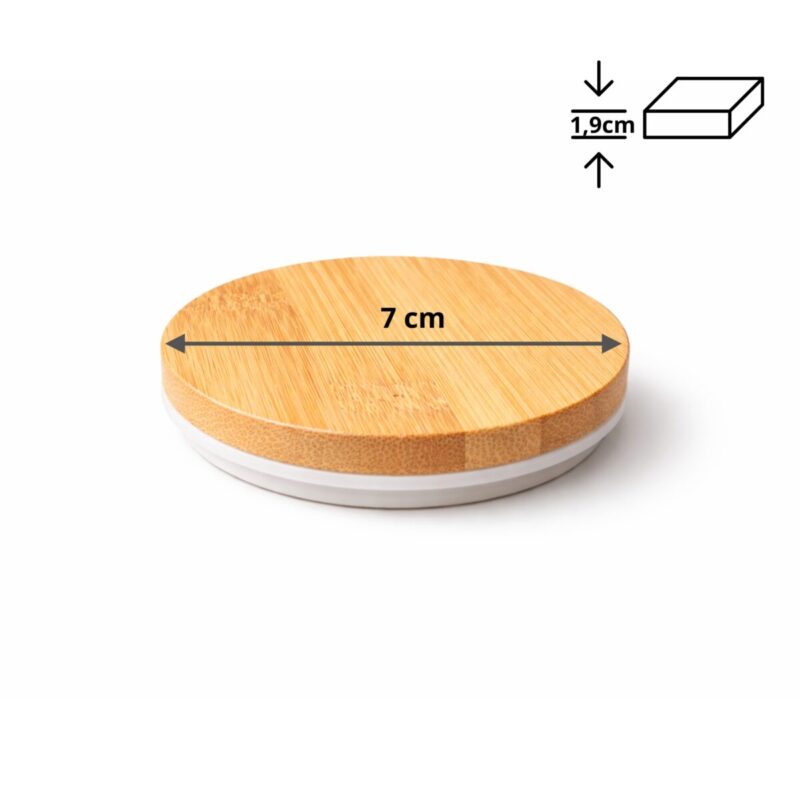 wieczko do świecy zatyczka bambusowa średnica 7 cm
