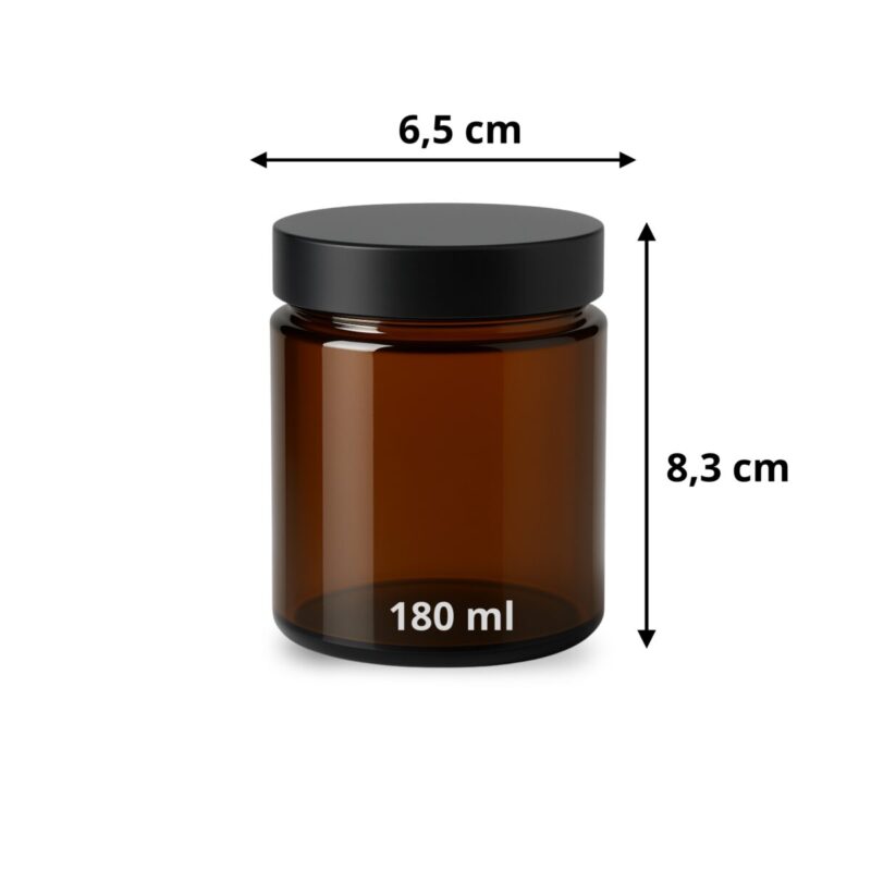 Sok do świec 180 ml jeden z naczęściej wybieranych uniwersalnych słoików do niedrogiej produkcji świec jego dokładne wymiary