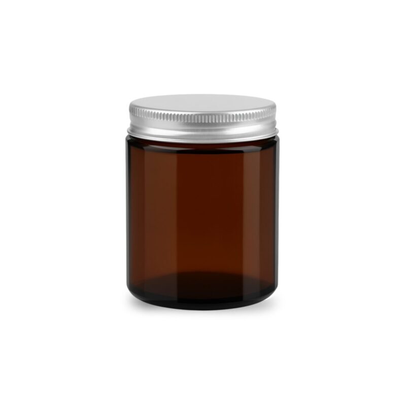 szkło do zalewu świec ze srebrną zakrętką 180 ml