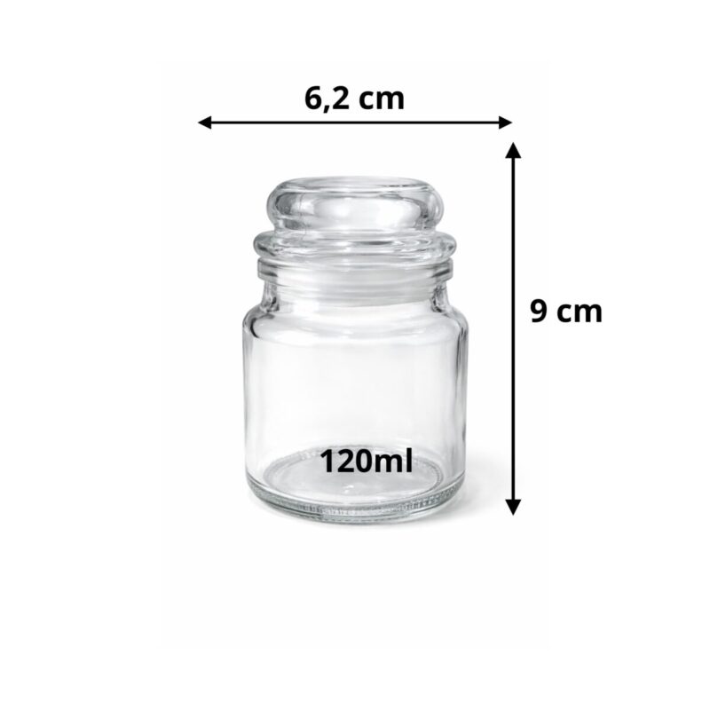 Słoik 120 ml na świece z zakrętka idealny na podziękowanie gościom. -wymiary