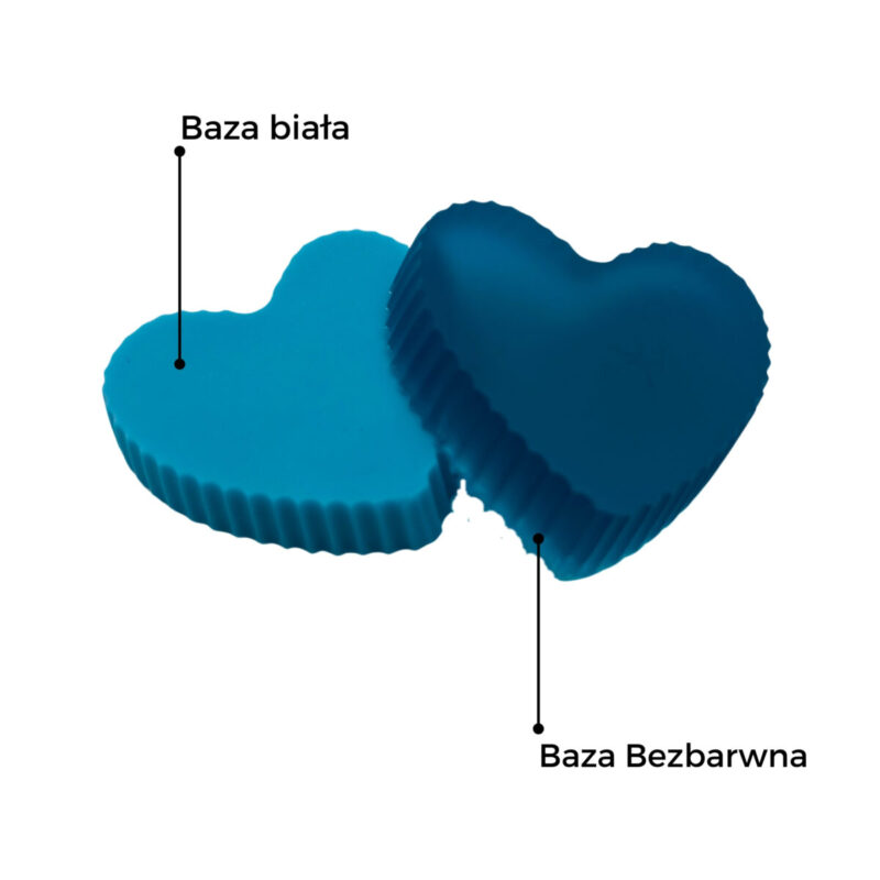 Mydełko wykonane z bazy mydlanej białej i bezbarwnej z barwnikiem turquise