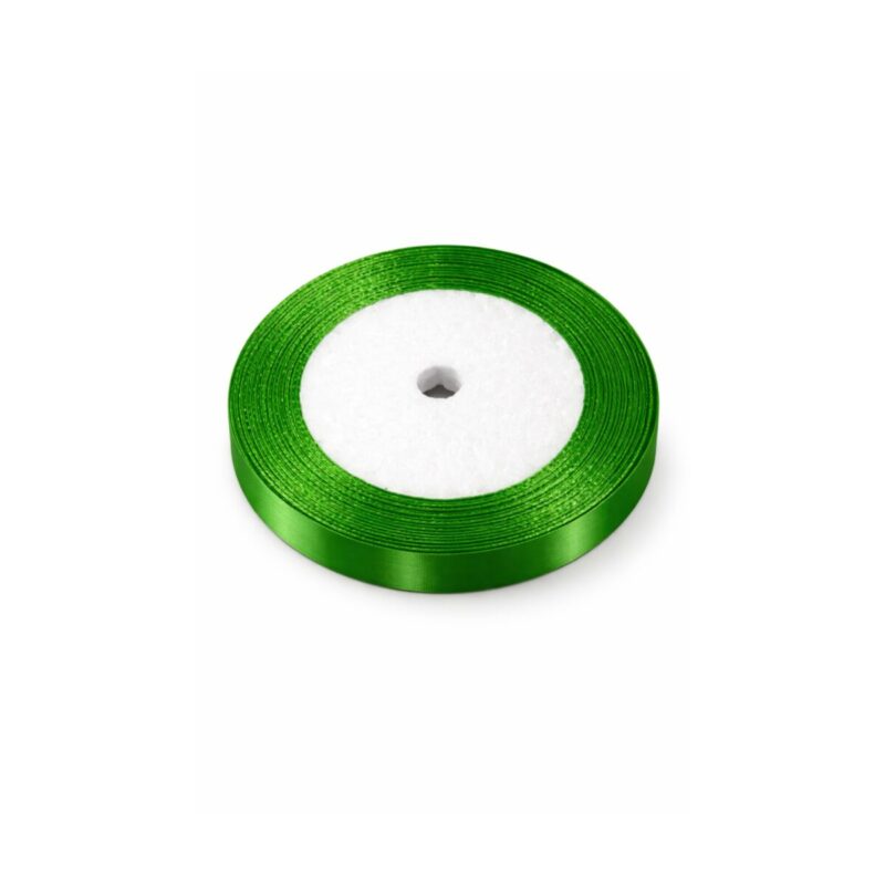 zielona jasna wstążka do zdobienia prezentów
