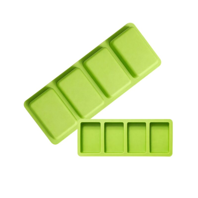 foremka silikonowa do mydeł bazy mydlanej gipsów 4 prostokątne kostki