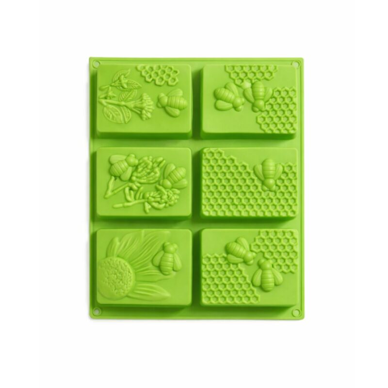 foremka silikonowa z motywem pszczół do bazy mydlanej wosku i gipsu