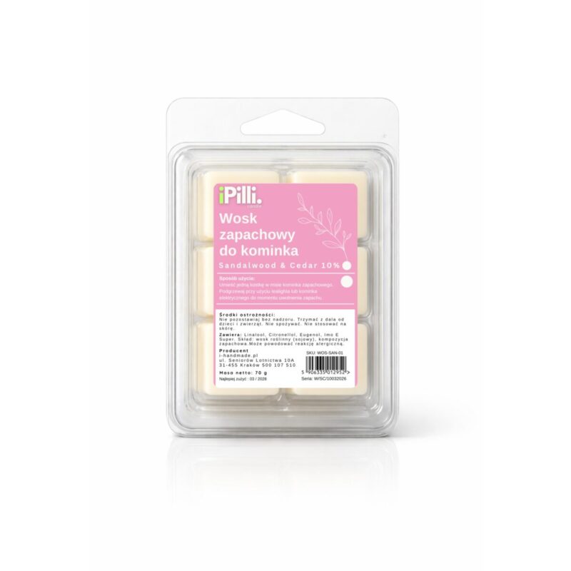wosk zapachowy do kominka 70 g o aromacie sandalwood & cedar