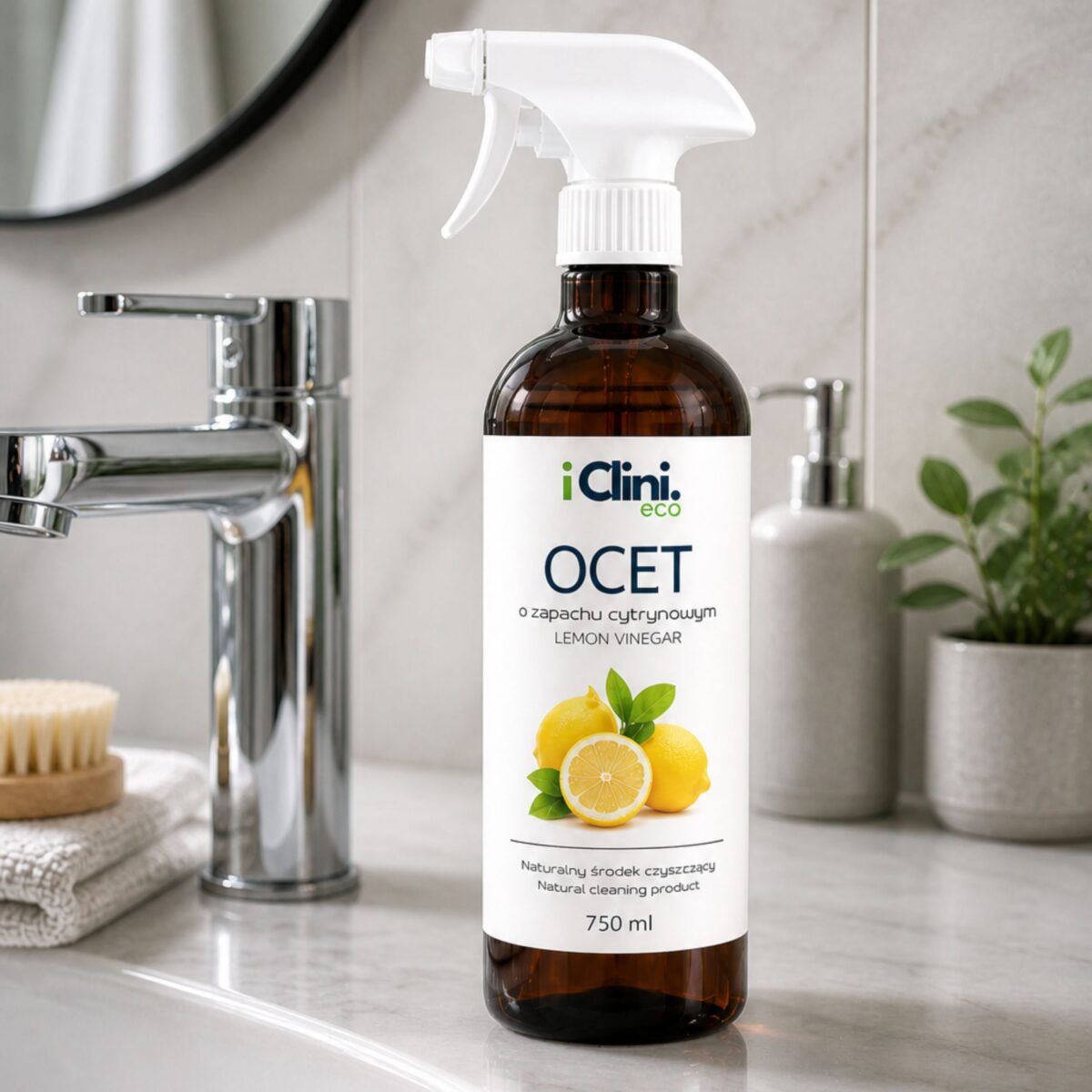 Ocet o zapachu cytrynowym – naturalny środek czyszczący 750 ml idealny do pracowni - obrazek 2